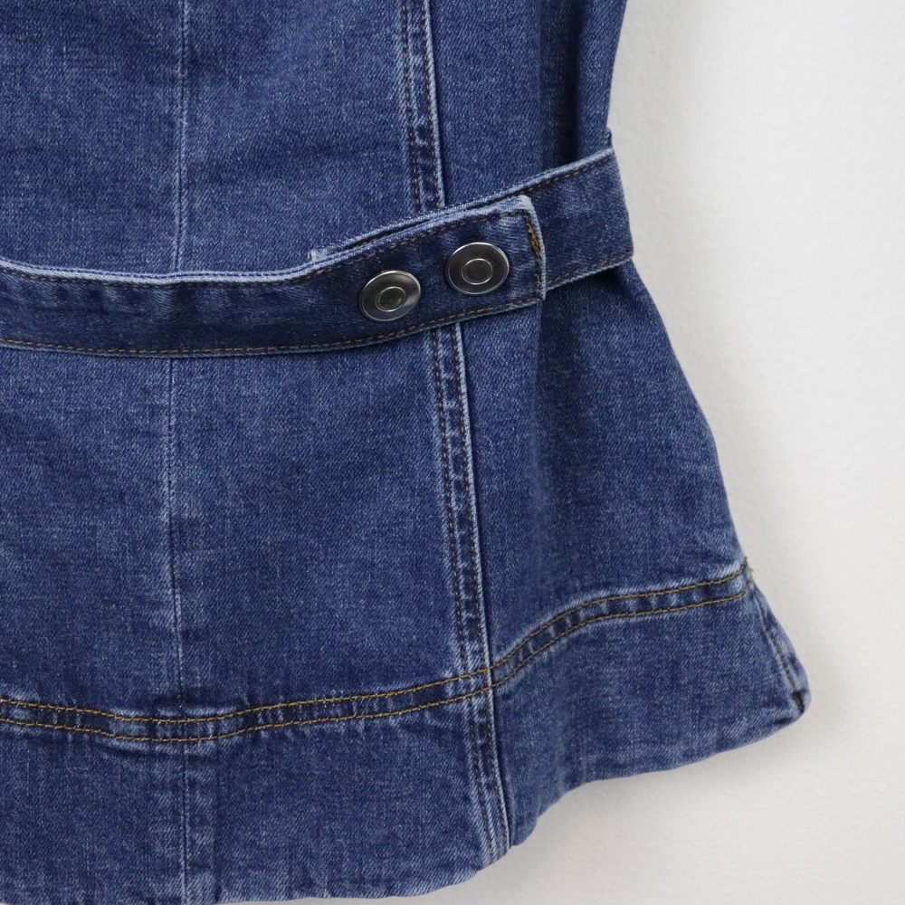 NWT ALIGNE Trish Denim Top Dark Wash Blue 2 - Picture 5 of 10